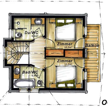 Wellnesshuettendorf Wiese 木屋