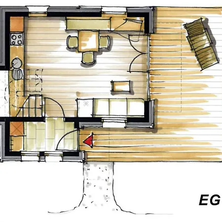 샬레 Wellnesshuettendorf Wiese *